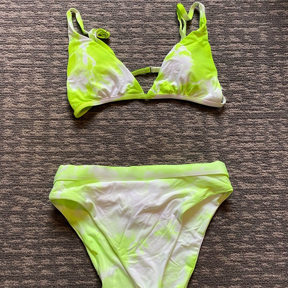 neon tie dye beach bikini